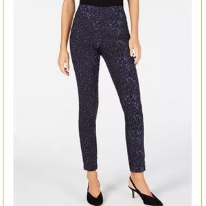 INC Skinny Pants Blue Leopard